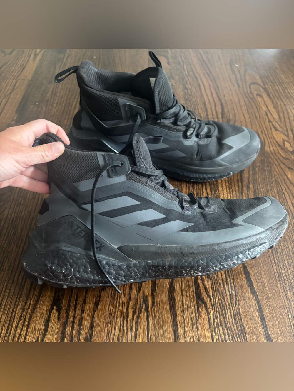 adidas Terrex Free Hiker 2.0 GTX Black Hiking Boots Size 13 HQ8383 Gore-Tex